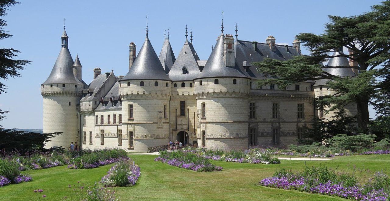 The view of Chateau Amboise in the Loire Valley