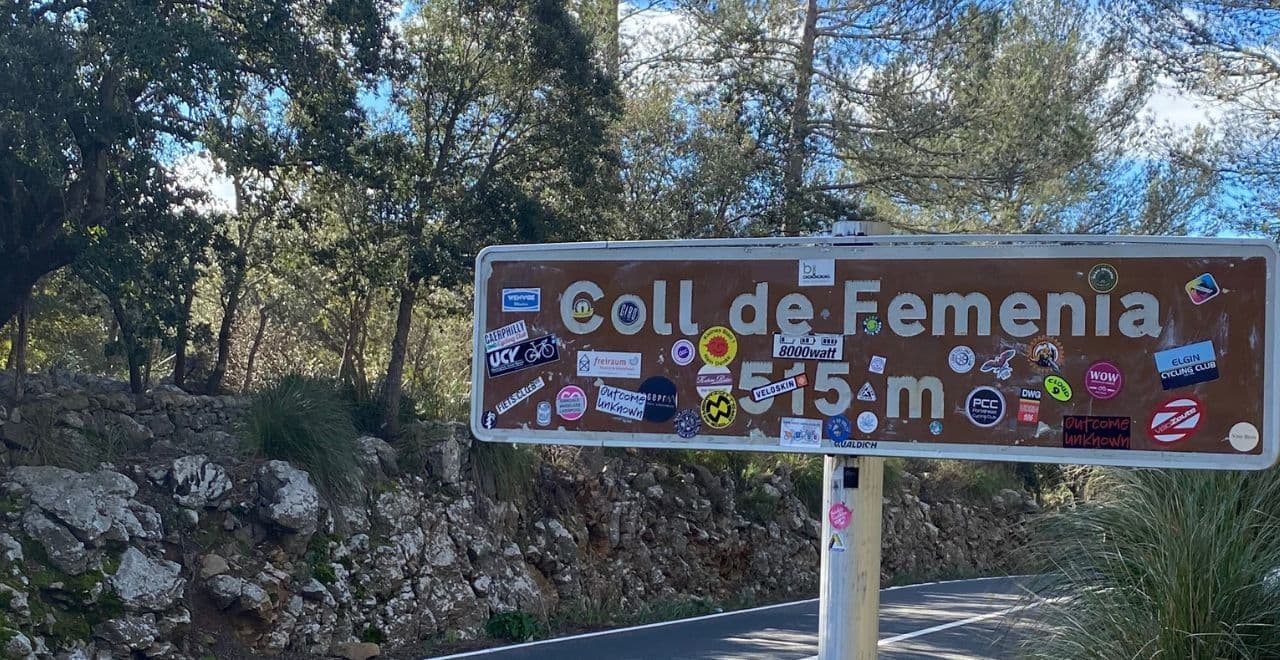 Coll de Femenia sign