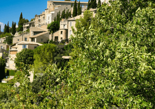 Hilltop village in Provence, France