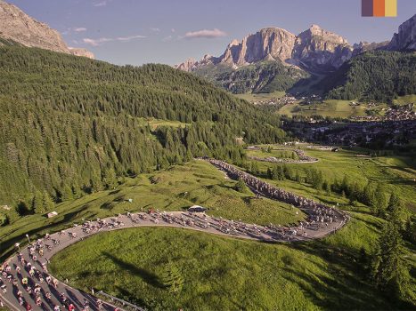 View of the Maratona dles Dolomites