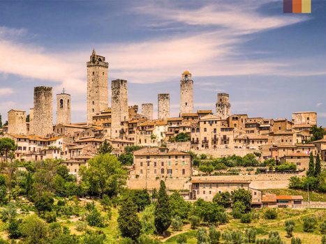 View of the buildings in San Gimignano 