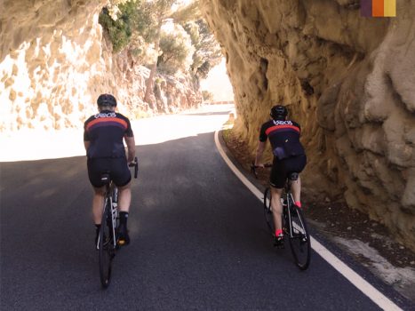 Cyclists ride to Port Pollensa