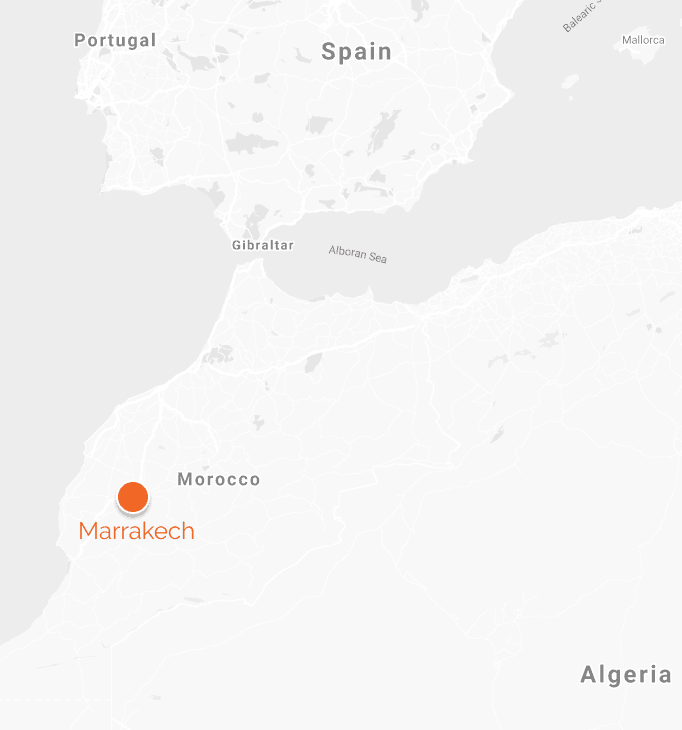 Marrakech on map