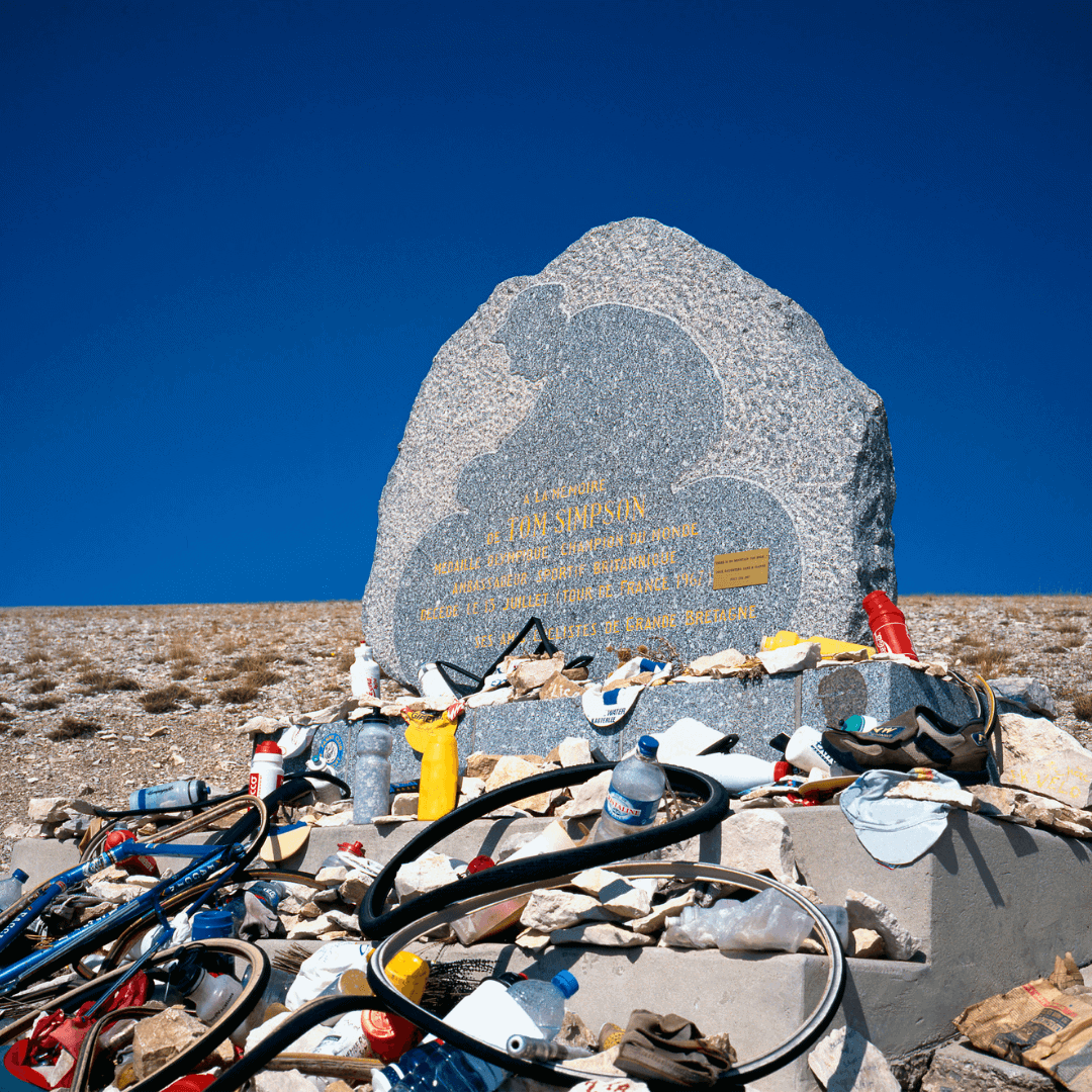 The Tom Simpson Memorial on Mont Ventoux