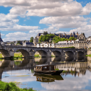 a bridge at Blois over the river loire in France