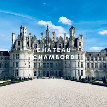 Front of Chateau Chambord in the Loire Vallye