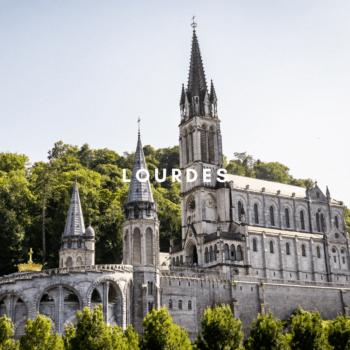 The Basilica of the Immaculate Conception in Lourdes, France