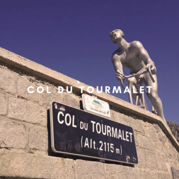 image of the statue of at the top of the Col du Tourmalet in the Pyrenees