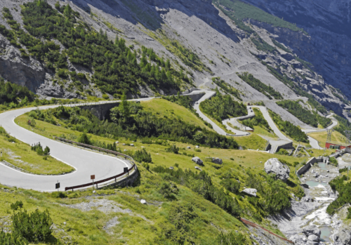 View of the Stelvio in Italy