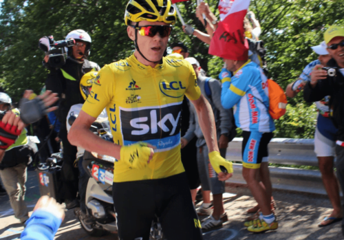 chris froome running up ventoux