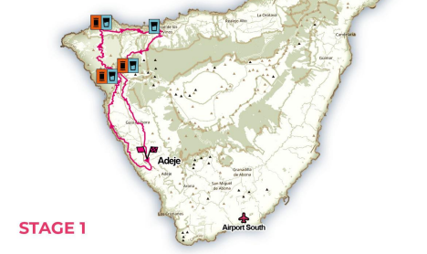 Stage 1 Map of Giro d´Italia Ride Like a Pro Tenerife
